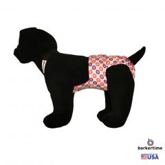 Cherry Blossom on White Escape-Proof Washable Dog Diaper Overall