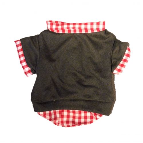 flannel fleece red red - back