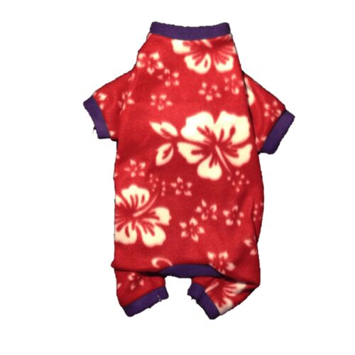red hibiscus pajama - back red hibiscus pajama - back
