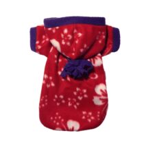 Hibiscus Fleece Hoodie with Pompom