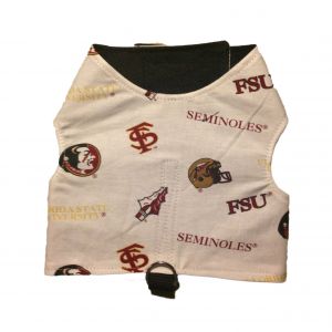 Dog Harness made from Florida State Seminoles fabric