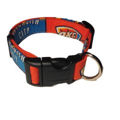 Dog Collar made from Oklahoma City Thunders fabric