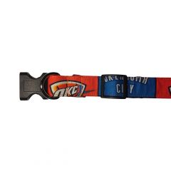 Dog Collar made from Oklahoma City Thunders fabric
