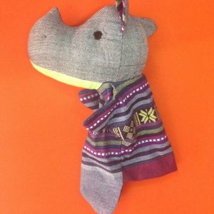 Rhino Hand Puppet – Unique Handmade Toy