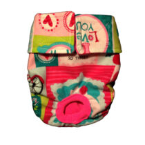 Washable Dog Diaper made from Betty the Yeti fabric