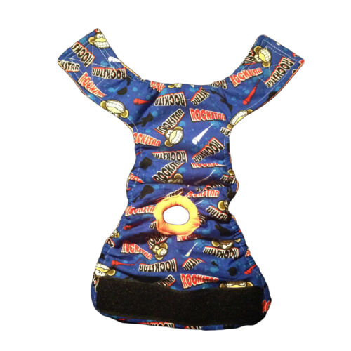 blue monkey rockstar diaper - full blue monkey rockstar diaper - full