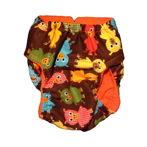 brown happy pigs diaper - back brown happy pigs diaper - back