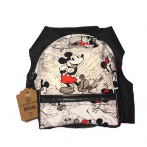 Dog Backpack Barkerpack made from Mickey Mouse fabric