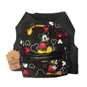 Dog Backpack Barkerpack made from Mickey Mouse fabric