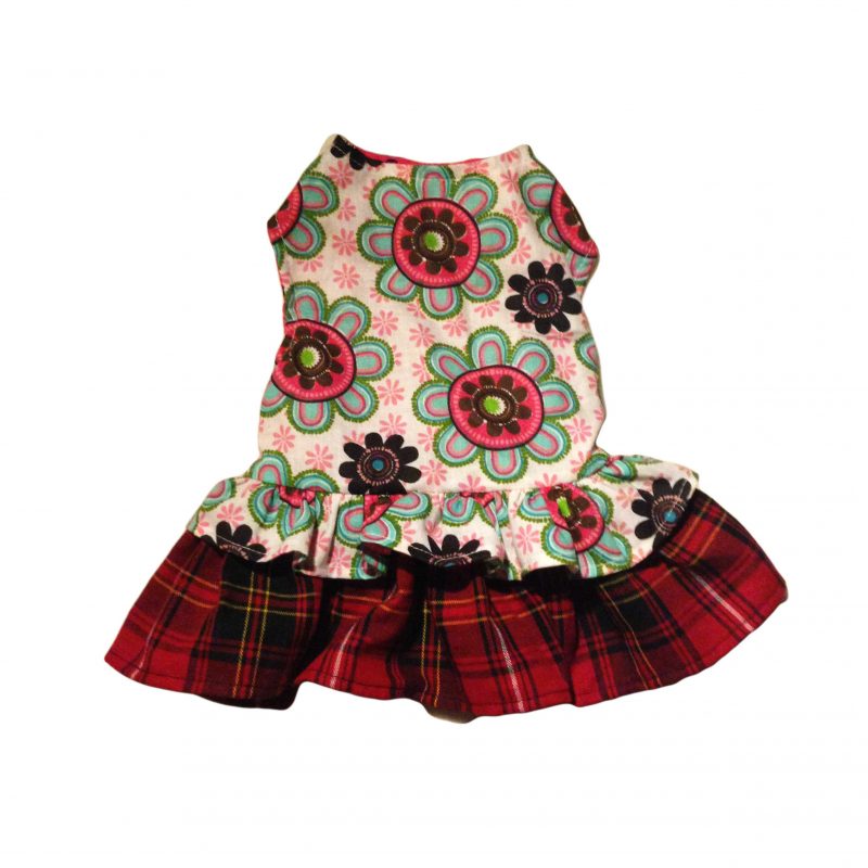 Passion Flower Dress with London Plaid Ruffles