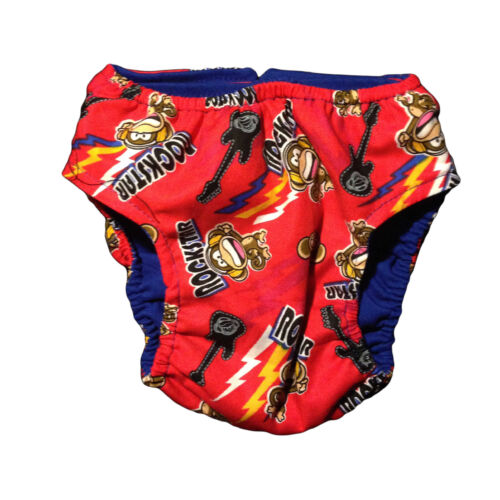 red monkey rockstar diaper - back red monkey rockstar diaper - back
