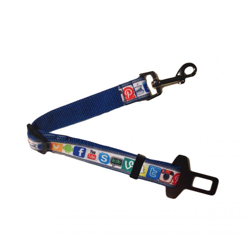 Social Media Adjustable Car Safety Belt for Dogs