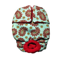 Teal Paisley  Cat Diaper