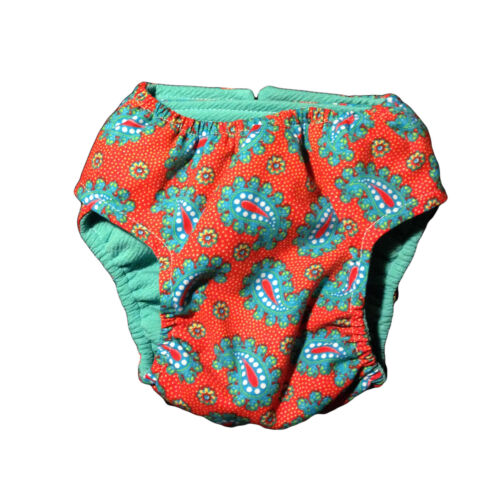 teal paisley diaper - back teal paisley diaper - back