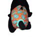 teal paisley diaper - model 2