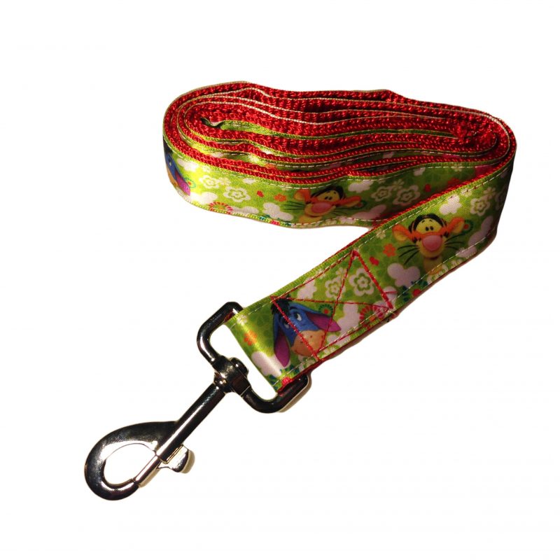 Dog Leash made from Winnie the Pooh fabric