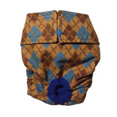 Argyle Washable Cat Diaper