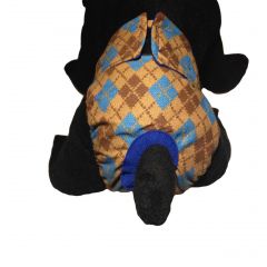 Argyle Washable Cat Diaper