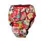 colorful spring flower on pink diaper - back