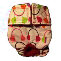 Headphone on Pink Cat Diaper