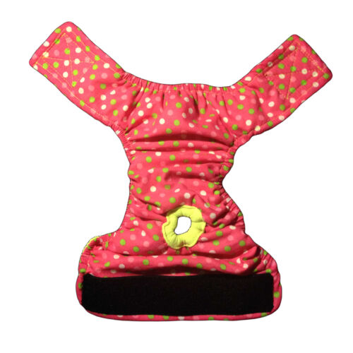 pink neon polka diaper - full pink neon polka diaper - full