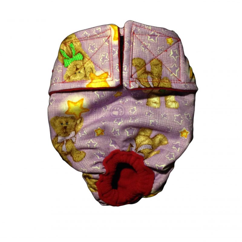 Washable Dog Diaper made from Teddy Bear Fabric