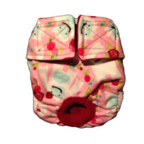 Washable Cat Diaper made from Betty the Yeti Spring Roses fabric