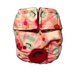 Washable Dog Diaper made from Betty the Yeti Spring Roses Fabric