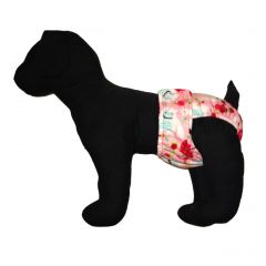 Washable Dog Diaper made from Betty the Yeti Spring Roses Fabric