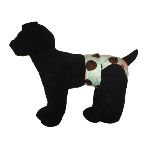 brown polka dot on light blue diaper - model 1
