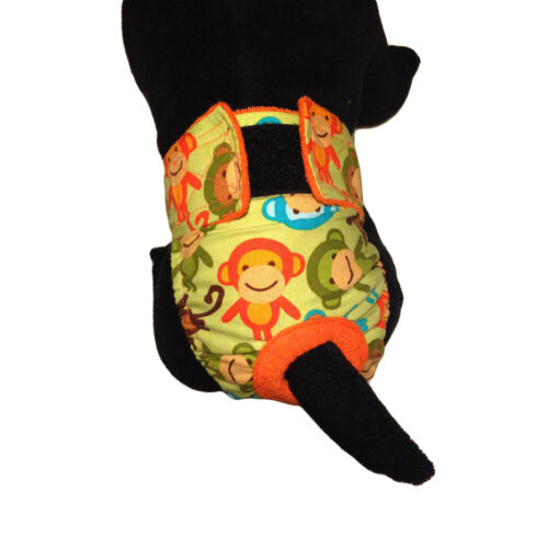 happy monkeys on green diaper - model 2 happy monkeys on green diaper - model 2