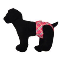 pink argyle plaid diaper – model 1