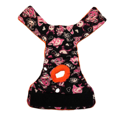 pink skelanimals on black diaper - full pink skelanimals on black diaper - full