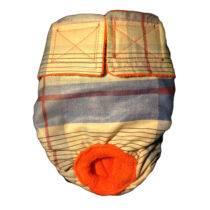 Light Brown Plaid Premium Waterproof Dog Diaper