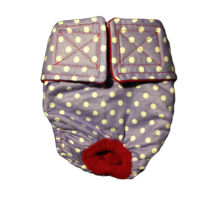 Polka Dot on Lavender Premium Waterproof Dog Diaper
