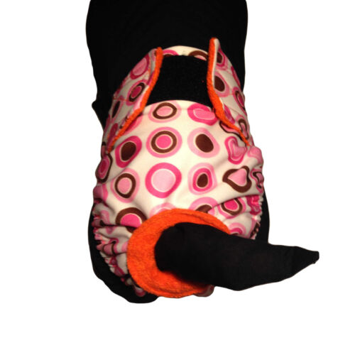 pul pink circles polka dot diaper - model 2 pul pink circles polka dot diaper - model 2