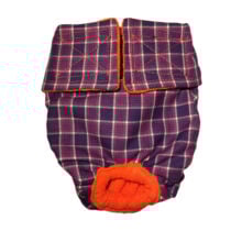 Purple Checker Premium Waterproof Dog Diaper