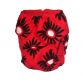 red and black flower diaper - back