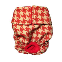 Red Houndstooth Premium Waterproof Dog Diaper