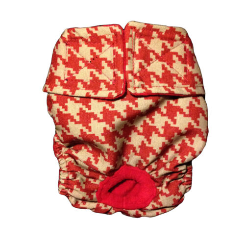 red houndstooth diaper