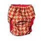 red houndstooth diaper - back