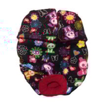 Skeleton Figures on Black  Cat Diaper