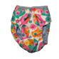 pink owl and flower diaper - back