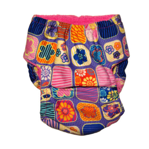 flower window on purple diaper - back flower window on purple diaper - back