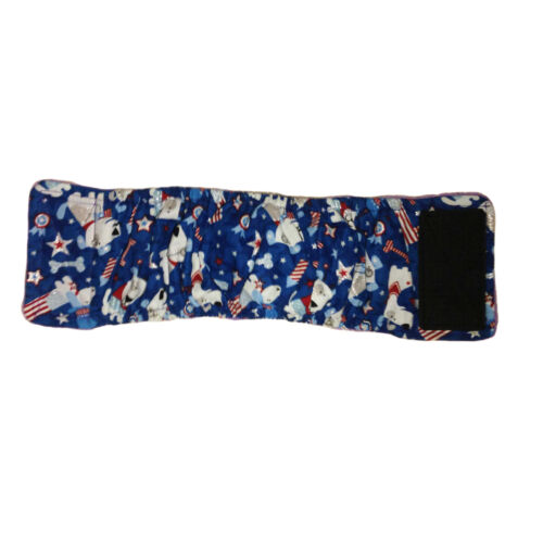 patriotic doggie with glitter belly band - full patriotic doggie with glitter belly band - full