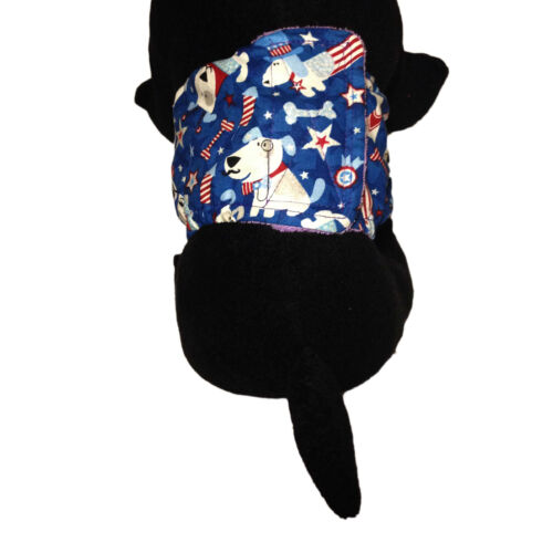 patriotic doggie with glitter belly band - model 2 patriotic doggie with glitter belly band - model 2