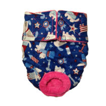 Patriotic Doggie with Glitter Premium Waterproof Dog Diaper
