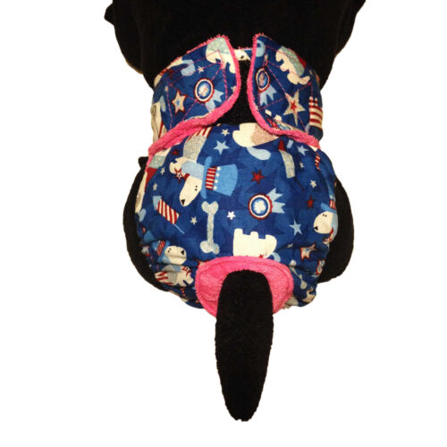 patriotic doggie with glitter diaper - model 2 patriotic doggie with glitter diaper - model 2