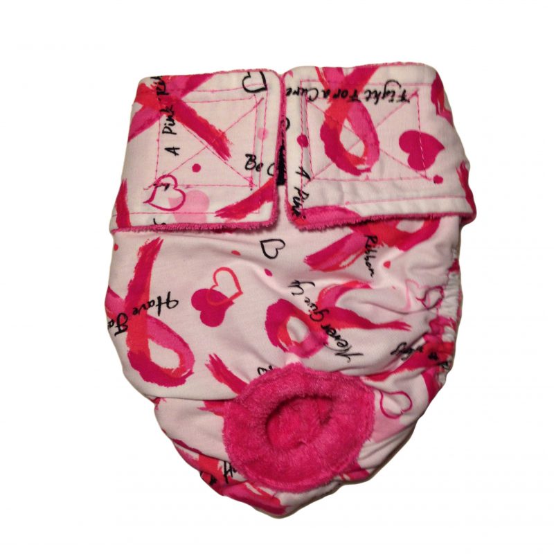 Pink Ribbon Premium Waterproof Dog Diaper