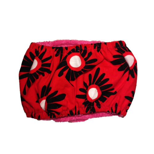 red and black flower belly band - back red and black flower belly band - back